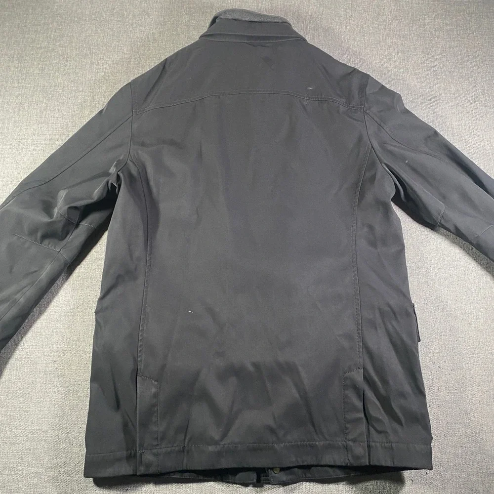 Banana Republic Men's Mac Jacket Black Utility‎ Medium 3-Layer Water Resistant